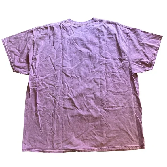 Nirvana Smiley Face Tshirt 2XL XXL Pink Iconic Band Tee Grunge Distressed Ripped - Picture 2 of 9